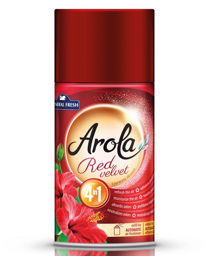 Wkład do odświeżacza automat GENERAL FRESH AROLA 250ml CZERWONY AKSAMIT