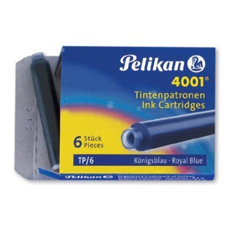 Naboje PELIKAN krótkie TP/6 czarne /6/