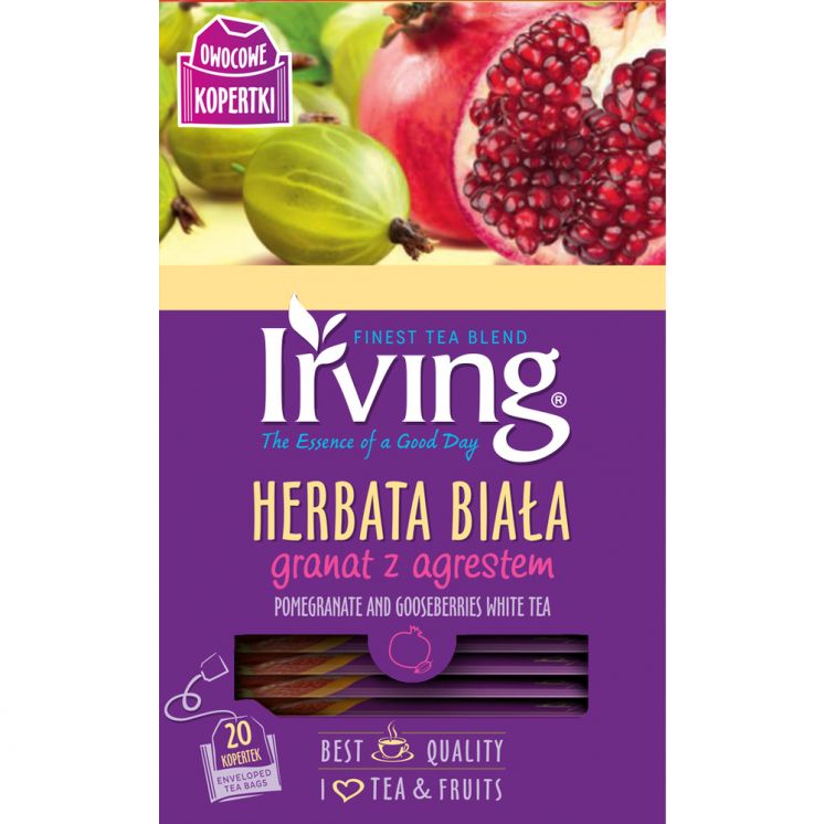 IRVING HERBATA BIAŁA GRANAT Z AGRESTEM 20 KOPERT