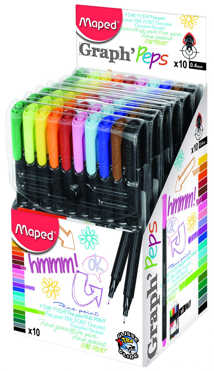 Cienkopis GRAPH PEPS 10szt.etui 749150 MAPED 0.4mm