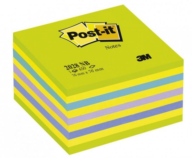 kostka samoprzylepna 3M POST-IT® 76x76 niebiesko-zielona 450k