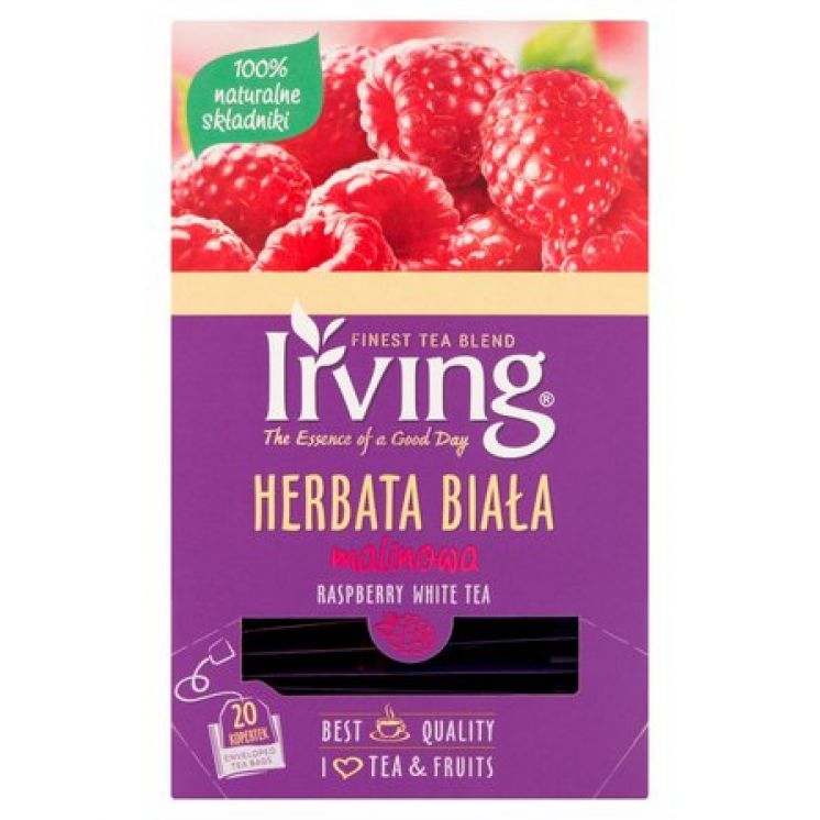 IRVING HERBATA BIAŁA MALINA 20 KOPERT