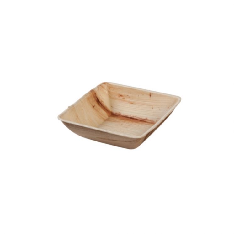 Miseczka z liści palmowych 300ml, Palmware_, kwadratowa, 13x13cm, op. 25 szt. DTW05570