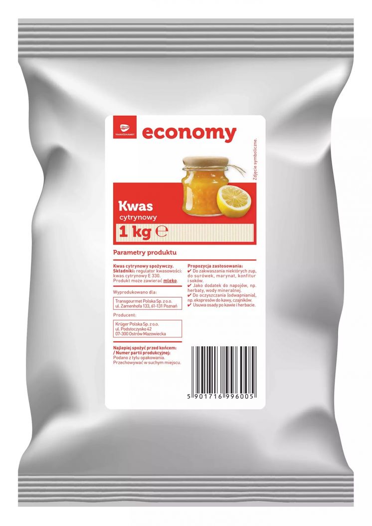 KWAS CYTRYNOWY 1KG