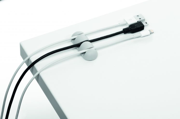 Klips samoprzylepny na 3 kable(2)szary  503910 CAVOLINE CLIP    DURABLE