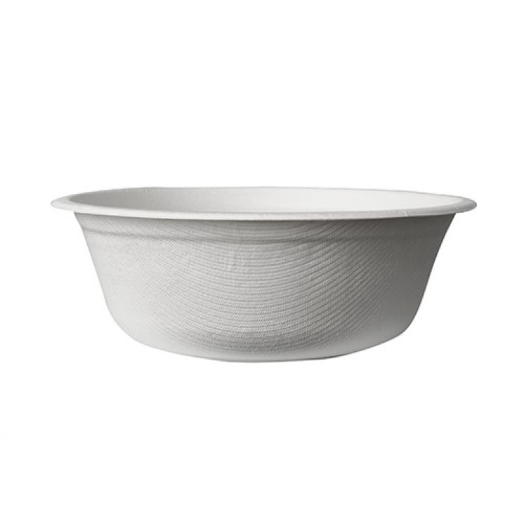 Miseczka z trzciny cukrowej 500ml, biała, op. 50 szt., 100% biodegradowalna  84590