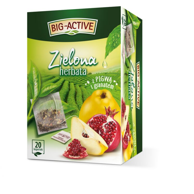 BIG ACTIVE HERBATA ZIELONA PIGWA GRANAT 20 KOPERT