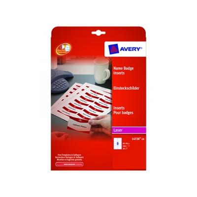 Identyfikator wkłady z mikroperforacją Avery Zweckform A4 60 x 90 mm, białe, 160szt.