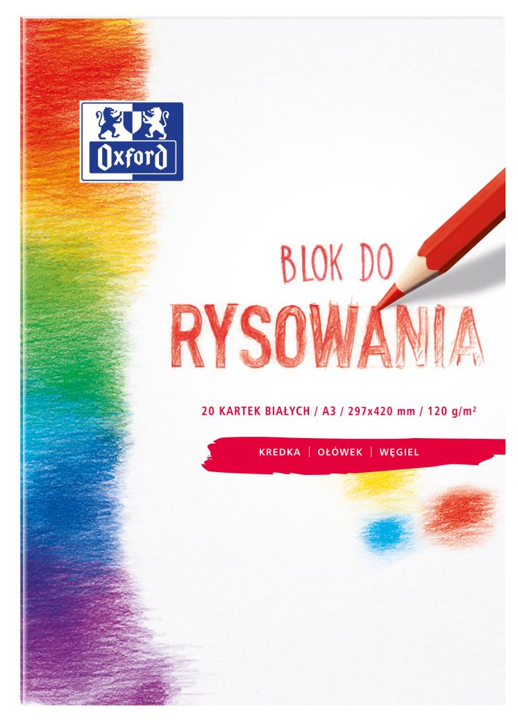 Blok rysowania OXFORD A3 20k 120G biały
