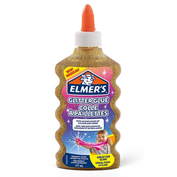klej brokatowy Elmers złoty, zmywalny i przyjazny dzieciom, 177ml, 2077251 (X)