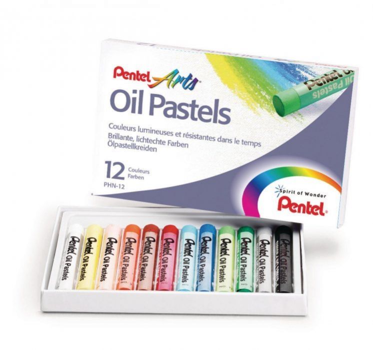 Kredki pastele olejne Pentel 12 kolorów PHN12