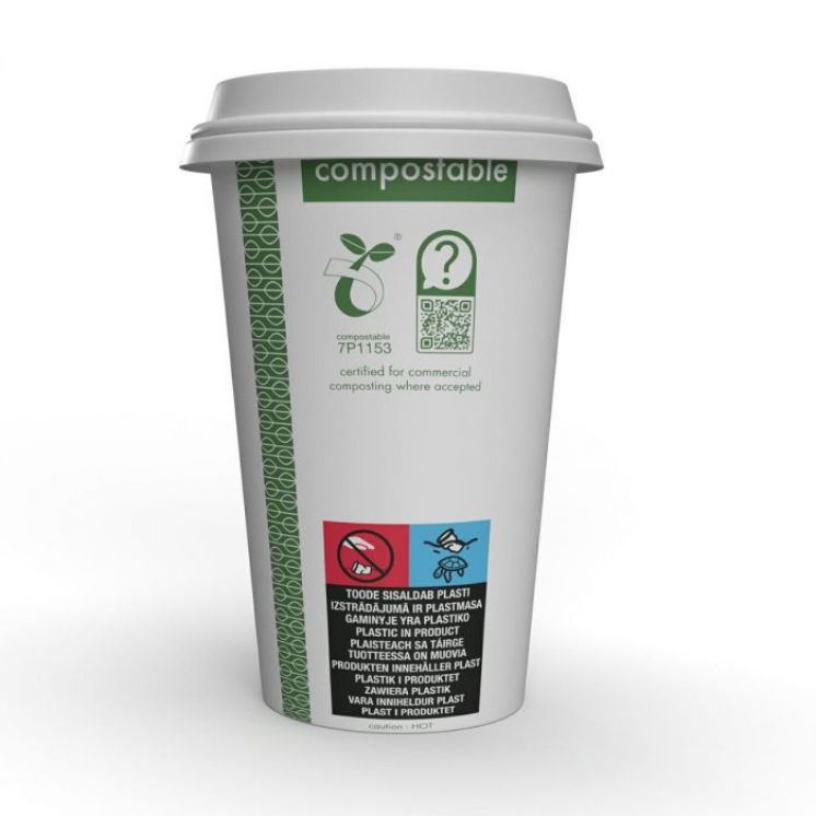 Kubki papierowe Green Leaf 400 ml op 50 szt.