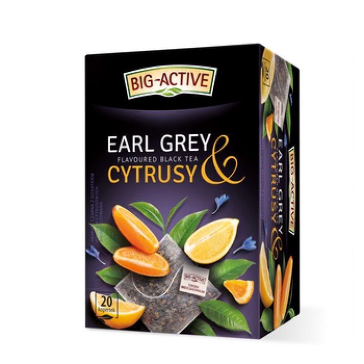 BIG ACTIVE HERBATA CZARNA EARL GREY I CYTRUSY 20K