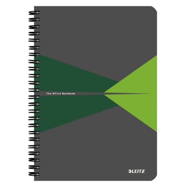 Kołonotatnik Office Card A5, w kratkę, zielony 44580055 Leitz