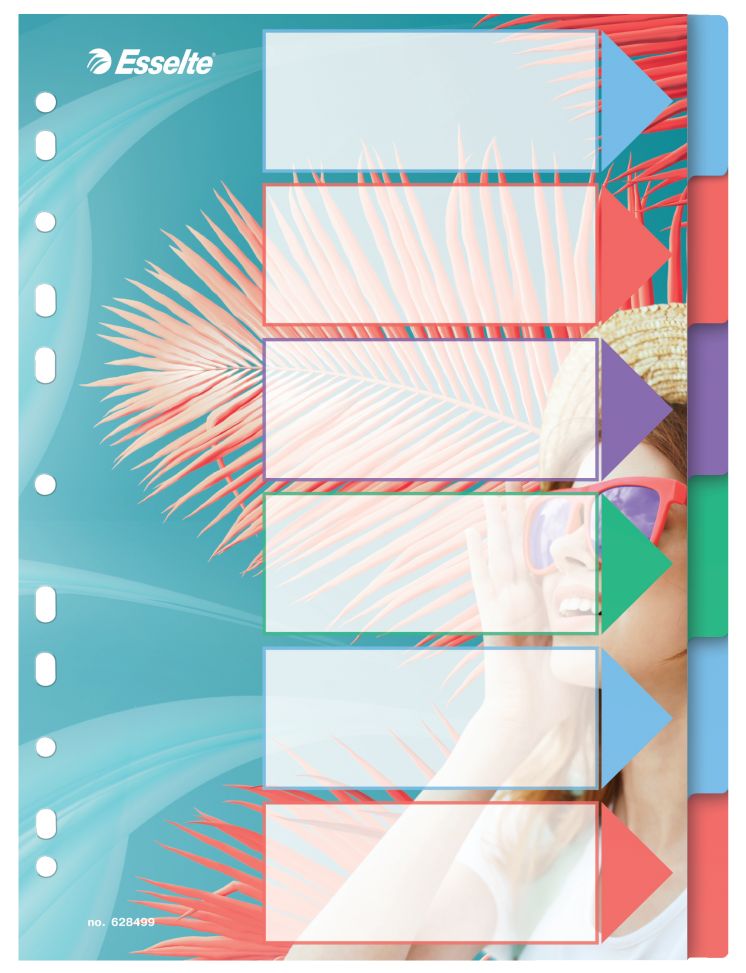 Przekładki Colour&#039;Breeze PP A4, 6 przekładek