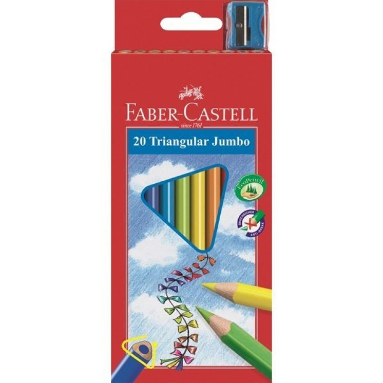 Kredki FABER-CASTELL triangular jumbo 20 kolorów