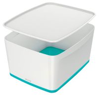 Pojemnik MyBox duży z pokrywką, biało-turkusowy 52161051