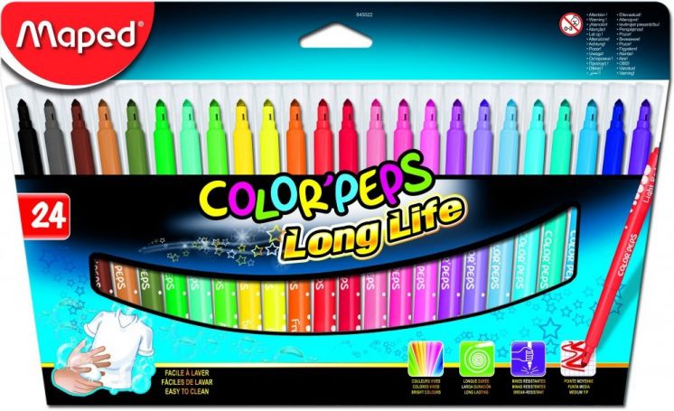 Flamastry trójkątne color&#039;peps 24 kolory