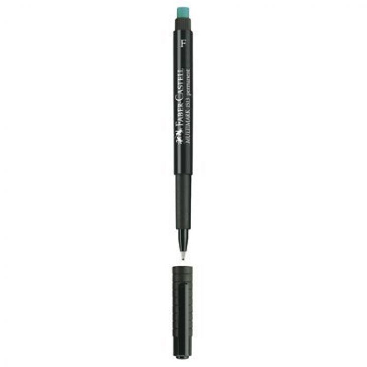 Foliopis Multimark z gumką OHP permanentny F 0,6 CZARNY FABER-CASTELL