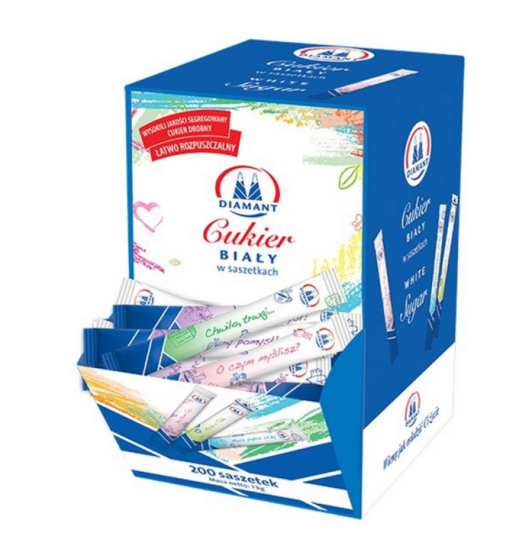 CUKIER BIAŁY DIAMANT 200X5G SASZETKI