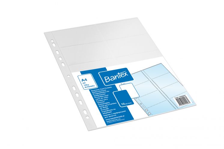 KOSZULKA NA WIZYTÓWKI BANTEX A4 100MIC (10)