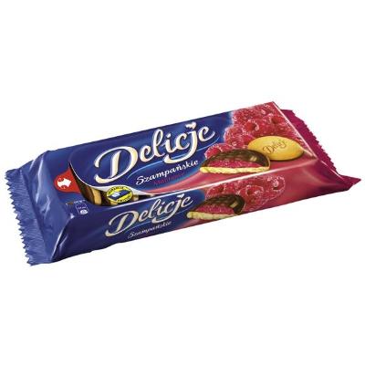 DELICJE SZAMPAŃSKIE MALINOWE 147G