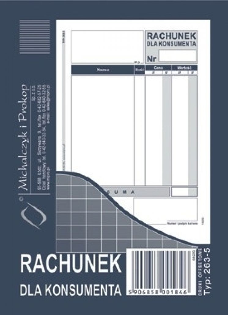 Rachunek dla konsumenta A6 offset Michalczyk i Prokop