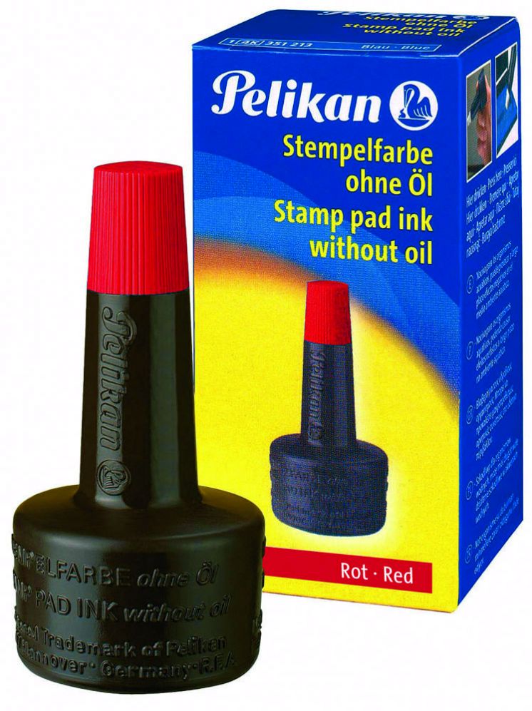 Tusz do stempli pelikan 28ml czerwony
