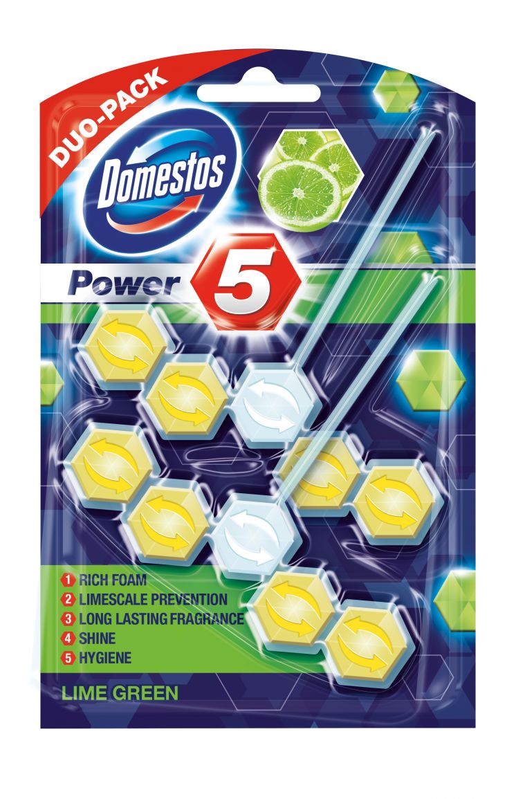 Zawieszka WC DOMESTOS POWER5 DUO LIME 2x55g