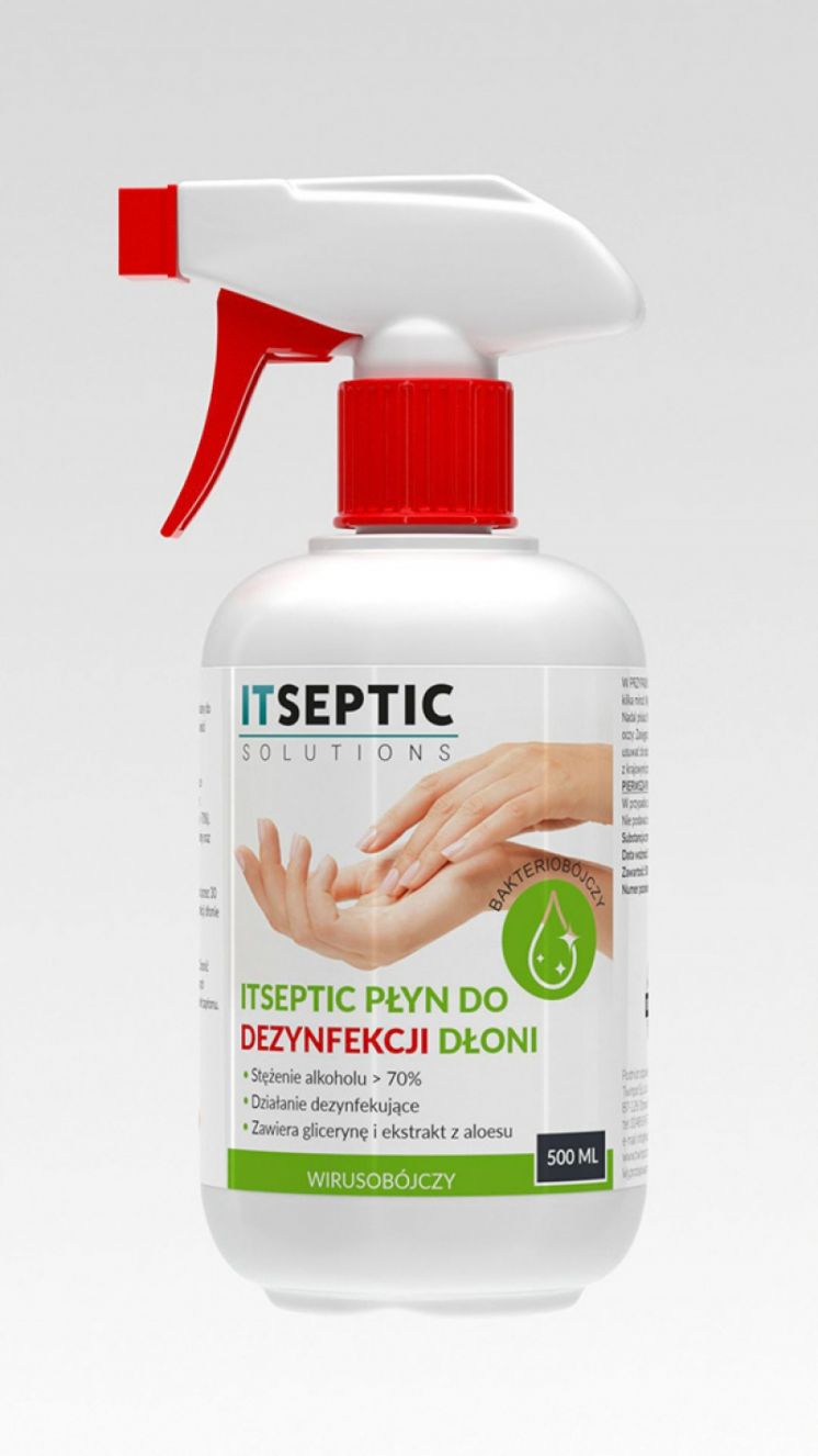 PŁYN DO DEZYNFEKCJI DŁONI ITSEPTIC 500ML