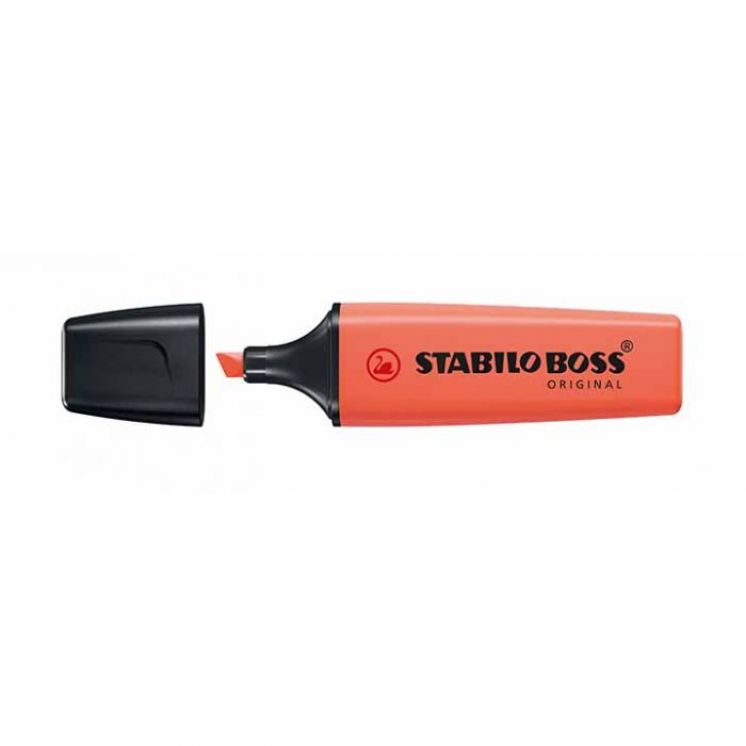 Zakreślacz STABILO BOSS ORIGINAL, pastelowy czerwony