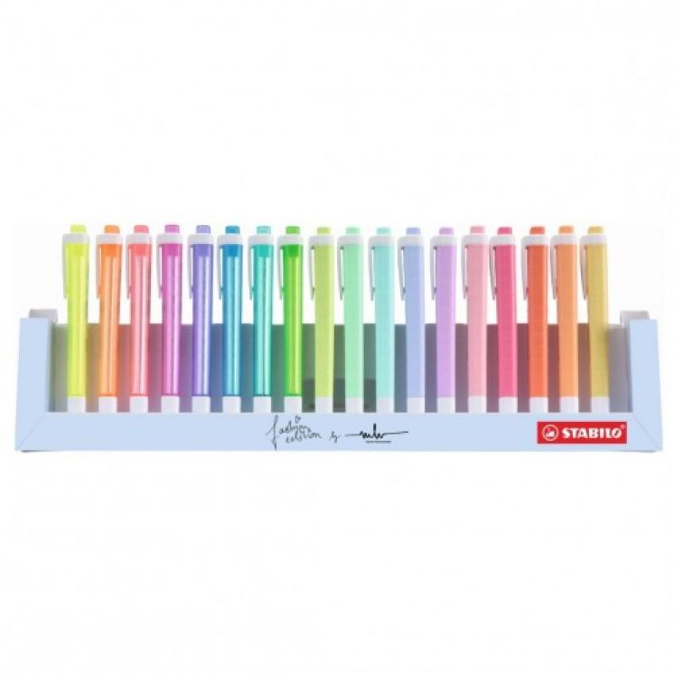 Zakreślacz STABILO swing cool/pastel podstawka na biurko 18 szt.