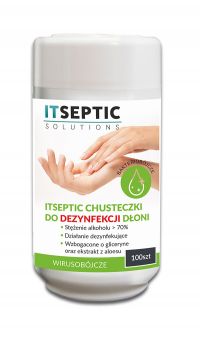 CHUSTECZKI DO DEZYNFEKCJI DŁONI ITSEPTIC MAŁA TUBA 100SZT.