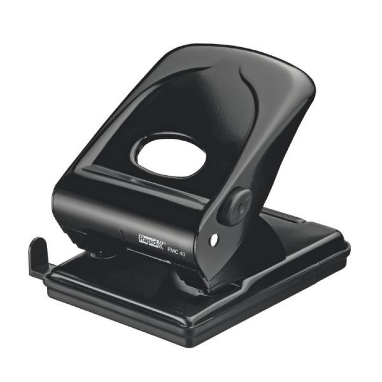 Dziurkacz RAPID metalowy duży FMC40 40 kartek czarny