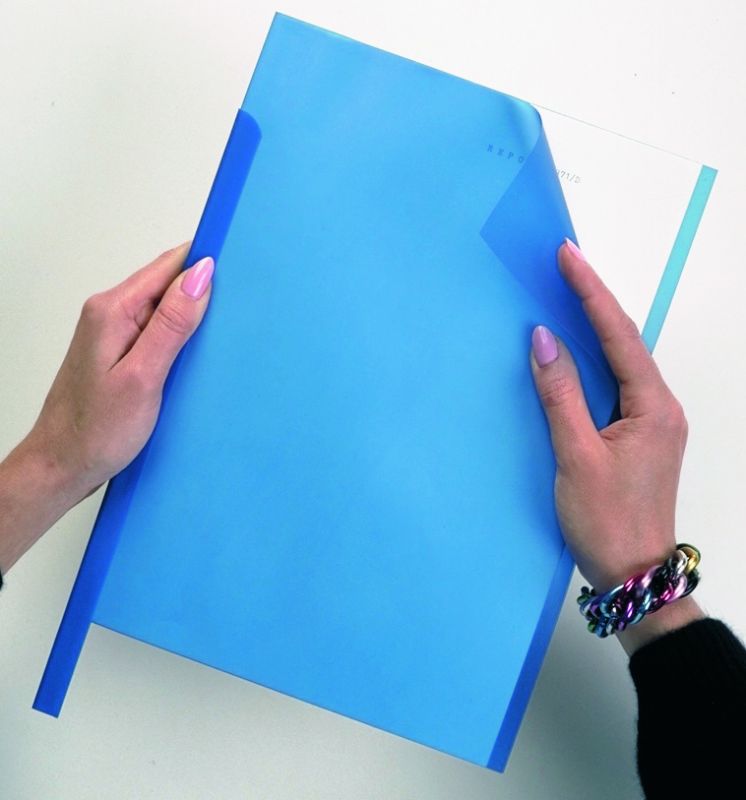 Grzbiety zaciskowe DURABLE A4 30 kartek niebieskie (100)