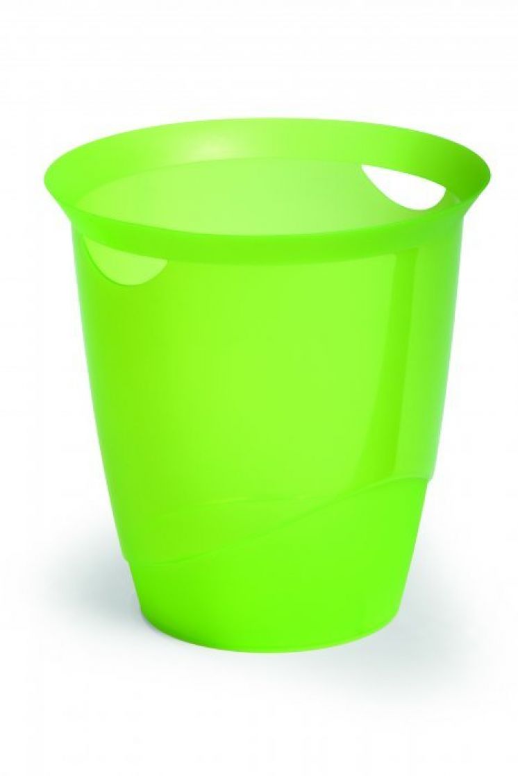 Kosz na śmieci DURABLE TRENDY 16l transparentny jasnozielony