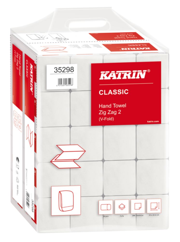 Ręcznik PAPIEROWY ZZ KATRIN Classic BIAŁY 2 WARSTWY 35298 /4000/