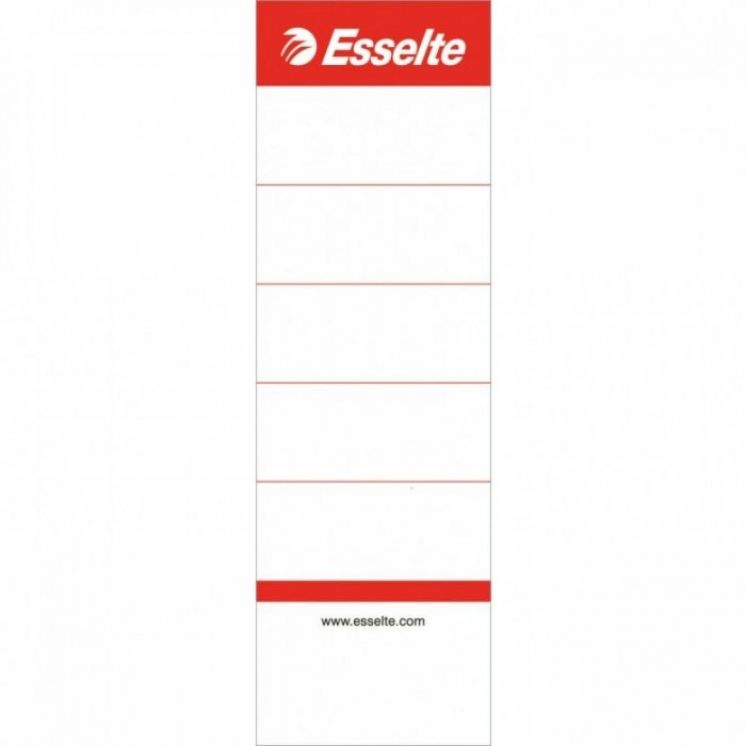 Etykiety grzbietowe do segregatorów ESSELTE 75mm białe