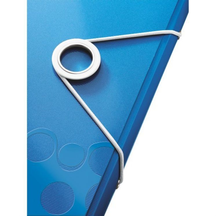 Teczka z przegródkami Leitz WOW , 6 przegródek, 250kartek A4 Metaliczna niebieski
