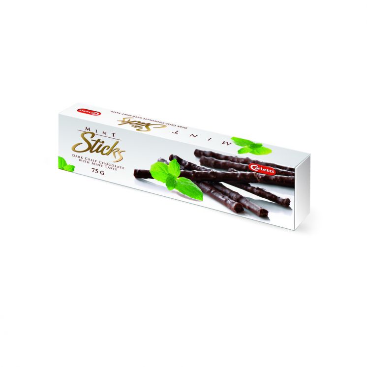 CZEKOLADOWE PALUSZKI MIĘTOWE CARLETTI 75G