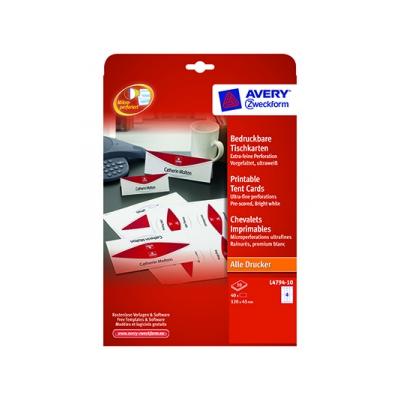 identyfikator Stojący do zadruku Avery Zweckform A4, 40 szt./op., 120 x 45 mm, biały