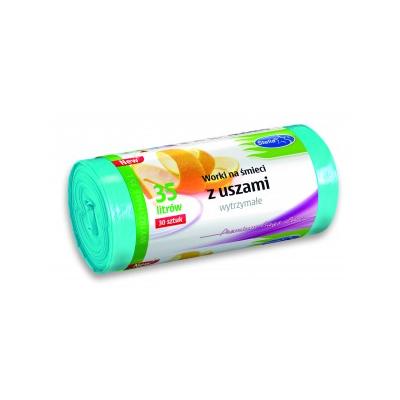 STELLA Worki na śmieci z USZAMI WYTRZYMAŁE 35L 30szt. NIEBIESKIE (HD-LD)