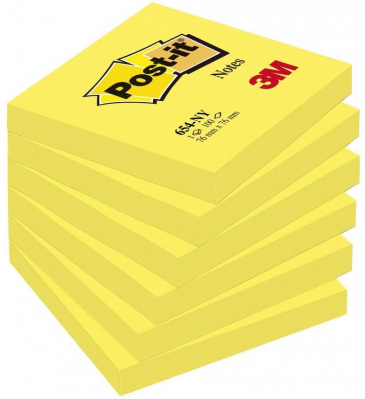 Bloczek samoprzylepny POST-IT® 76x76 Żółty 100k