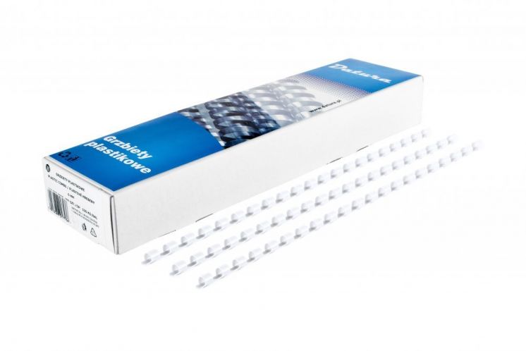Grzbiety plastikowe datura 22mm białe (50)