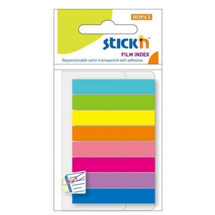 Zakładki Indeksujące stick&#039;n paski 45x8mm 8x20szt.