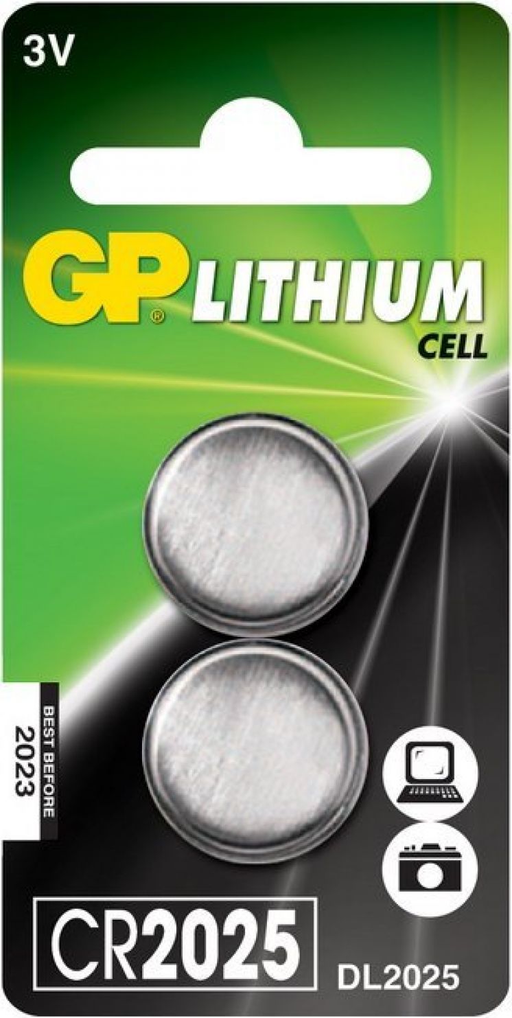 Bateria litowa GP  CR2025-U2 3.0V GPPBL2025088
