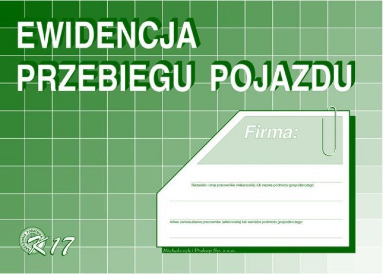 Ewidencja przebiegu pojazdu (bez kosztów), A5 MICHALCZYK &amp; PROKOP