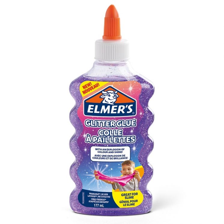 klej brokatowy Elmers fioletowy, zmywalny i przyjazny dzieciom, 177ml, 2077253