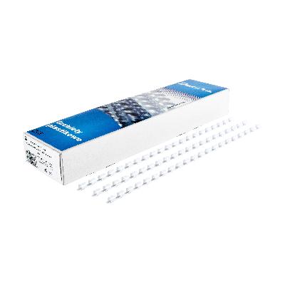 Grzbiety plastikowe datura 5mm białe (100)