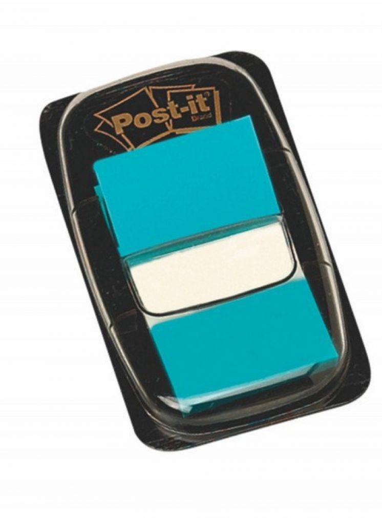 Zakładki indeksujące POST-IT® PP, 25x43mm, 50 kart., jaskrawoniebieskie
